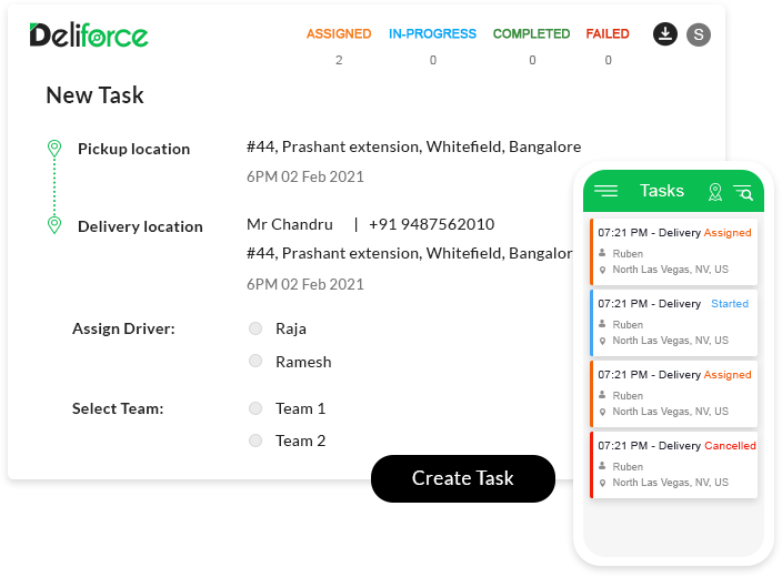 Delivery tracking mangament software